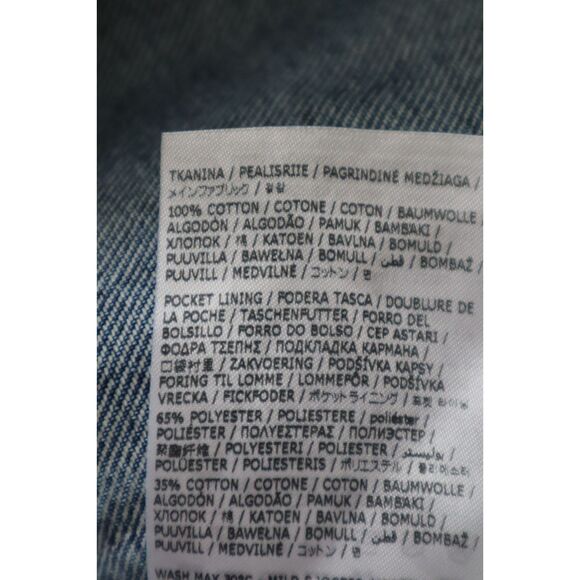 MM6 x Maison Margiela Women's Sz 42 US Small Blue Distressed Denim Jacket - Picture 6 of 9